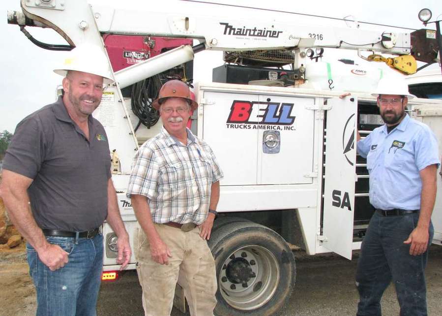Chuck Spooner, Central Atlanta Tractor; Ray Lambert, Lambert Construction; and Shawn Cater, Central Atlanta Tractor.